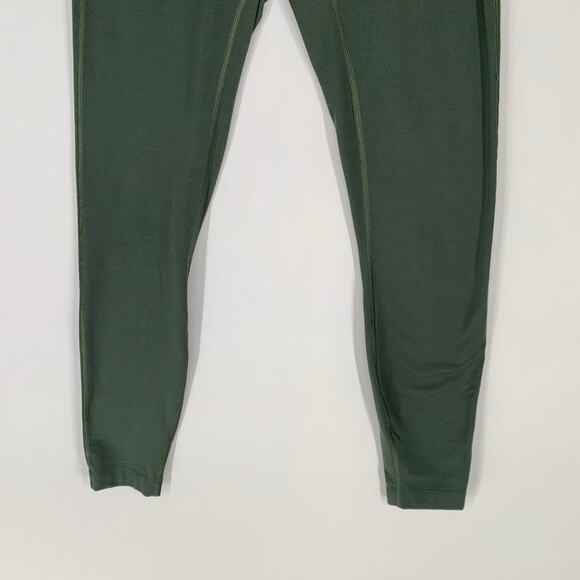 Allbirds Women Leggings Small Green Active Pants Yoga Gym Wool Blend 26.5 - Picture 3 of 10